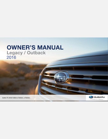 subaru legacy 2016 owners manual